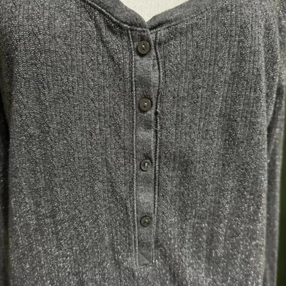 Victoria's Secret Women's Gray Metallic Henley - Picture 2 of 5
